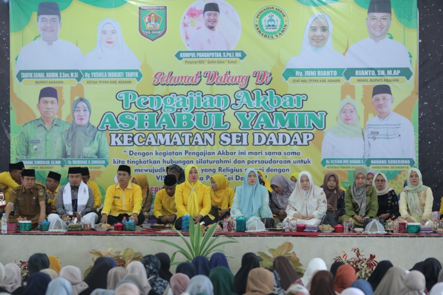 Pengajian Akbar Ashabul Yamin di Sei Dadap Dihadiri Ketua PKK Asahan