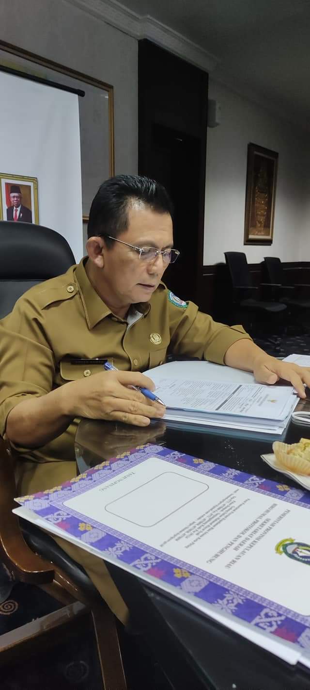 Ansar Laporkan Perkembangan Covid19 ke Luhut Panjaitan