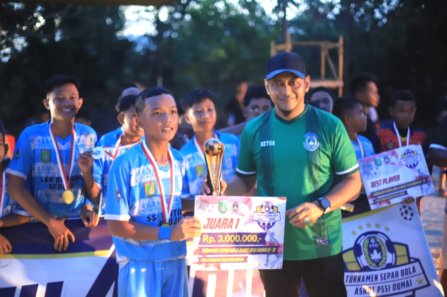 Menang Lewat Adu Pinalti, Bintang Seroja Juara Turnamen ASKOT PSSI Dumai U-13