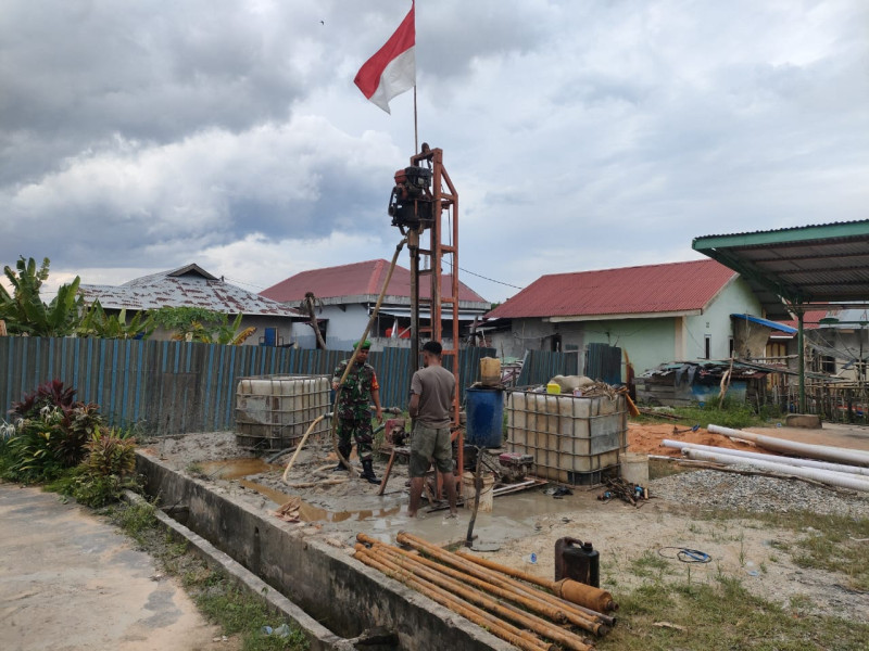 Kodim 0320/Dumai Laksanakan Program Manunggal Air, Tingkatkan Akses Air Bersih di Kelurahan Jaya Mukti
