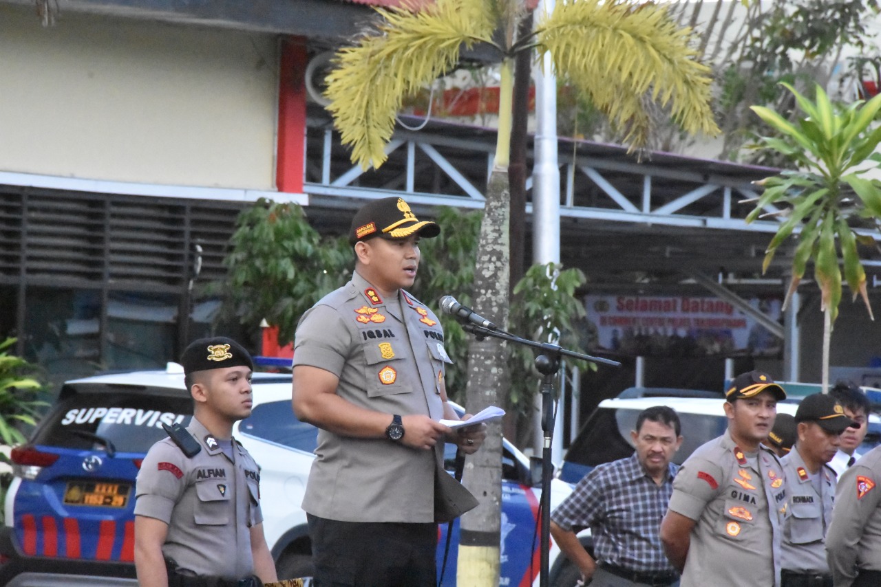 Polres Tanjungpinang Gelar Apel Penutupan Latihan Kerja Siswa Diktuk Bintara Polri TA 2019/2020