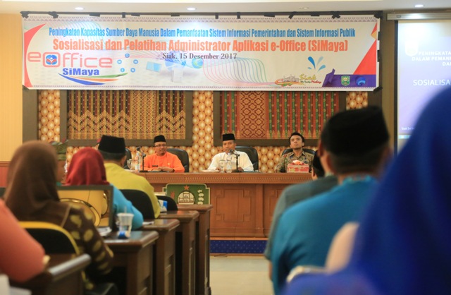 Pemkab Siak Gelar Sosialisasi Administrator Aplikasi E Office