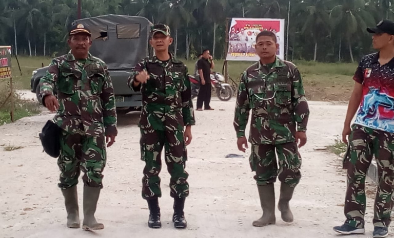 Terus Kejar Persentase Penimbunan Jalan dengan Sirtu, Dandim 0314/Inhil Tinjau Lokasi Sasaran