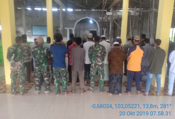 Satgas TMMD Kodim 0314/Inhil Turut Jadi Jamaah Shalat Jenazah Almh Winanda