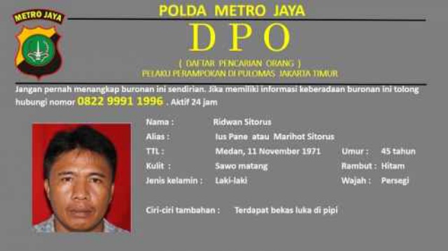 Ini Penampakan Pelaku Pembunuhan Pulomas yang Masih Buron