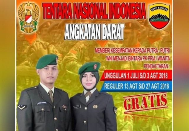 TNI-AD Buka Kesempatan Untuk Masyarakat Menjadi Bintara