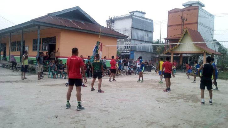 Satgas TMMD di Desa Sanglar Gelar Turnamen Volly CUP