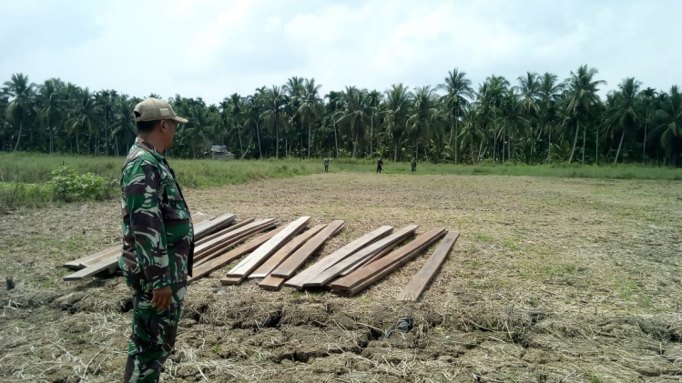 Satgas TMMD ke-106 Kodim 0314/Inhil Siapkan Landasan Helipad