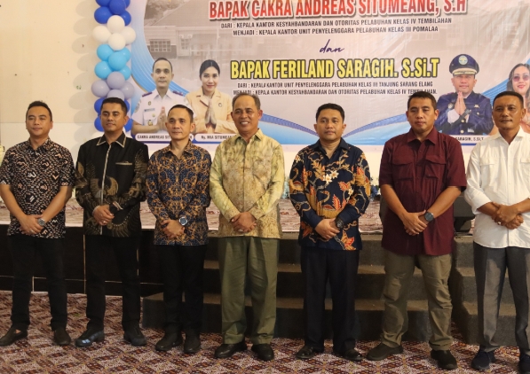 Bupati Herman Hadir Pisah-sambut Kepala KSOP Kelas IV Tembilahan