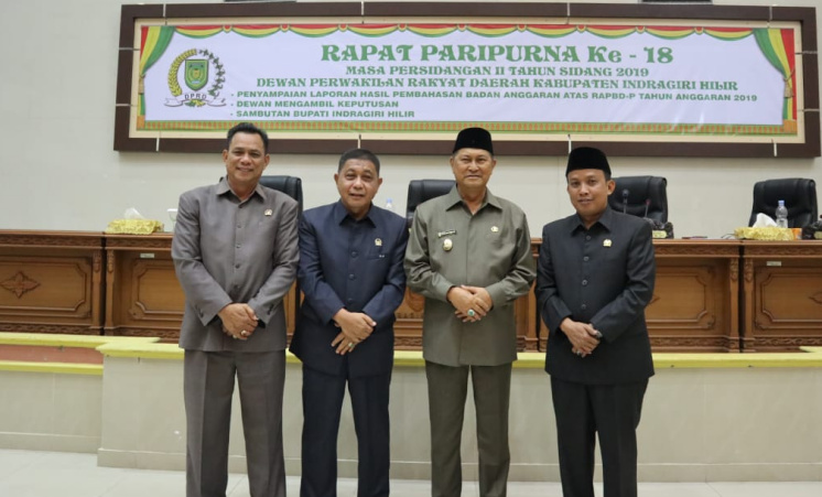 APBD-P Inhil 2019 Ketok Palu, Wakil Bupati Apresiasi Pembahasan Selesai Tepat Waktu
