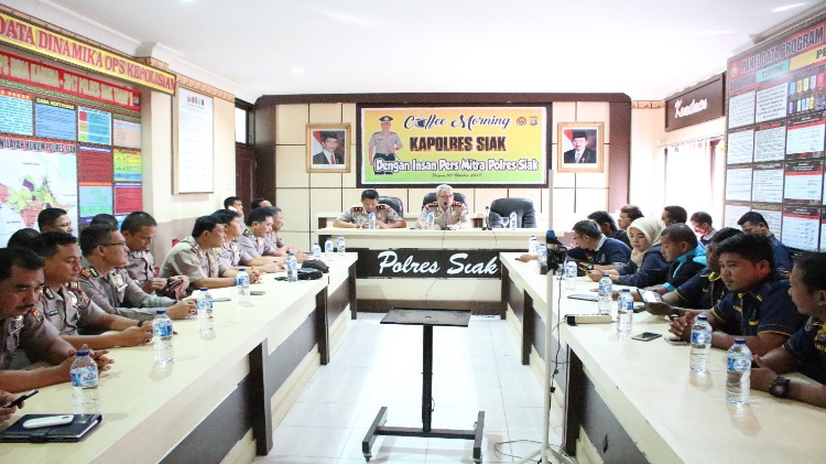 Coffee Morning Kapolres Dan Insan Pers Siak
