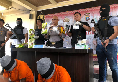 Polisi Pekanbaru Ringkus Kurir Sabu 4 Kg saat di Hotel