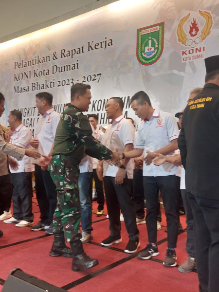 Letkol Inf Antony Tri Wibowo Hadiri Pelantikan dan Rapat Kerja KONI Kota Dumai