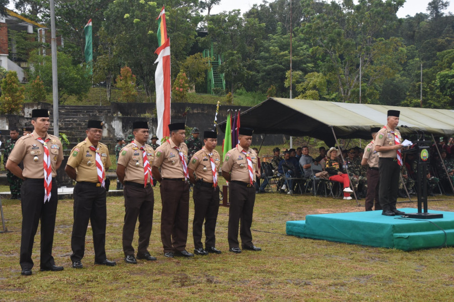 Dandim 0320/Dumai Hadiri Pembukaan Persami Pramuka Saka Wira Kartika Korem 031/WB
