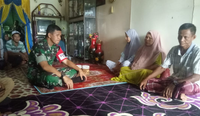 Dandim 0314/Inhil Mampir ke Rumah Orang Tua Almh Winanda