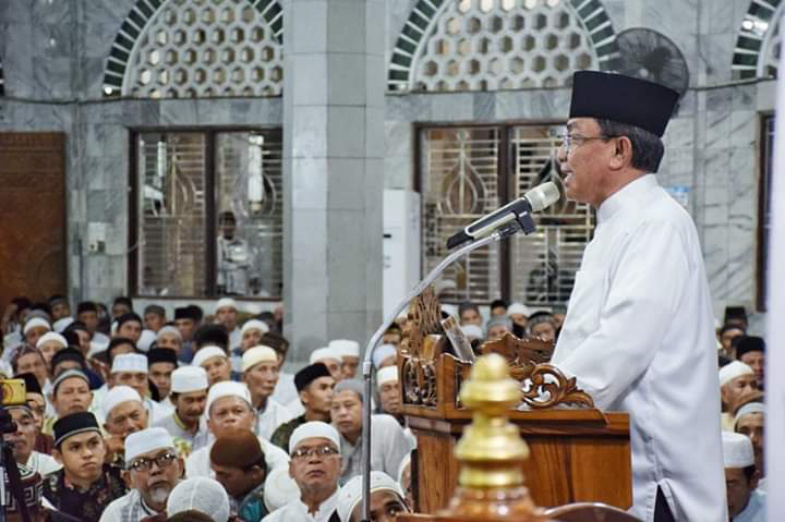 Bupati Inhil Ikuti Peringatan Isra' dan Mi'raj 1440 H di Masjid Raya Al-Huda