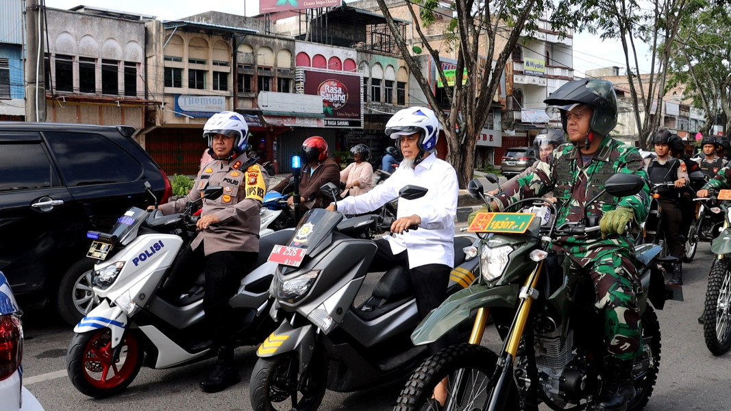 Patroli Gabungan Kodim 0320/Dumai dan Instansi Terkait Pada Pelaksanaan Pemilu 2024
