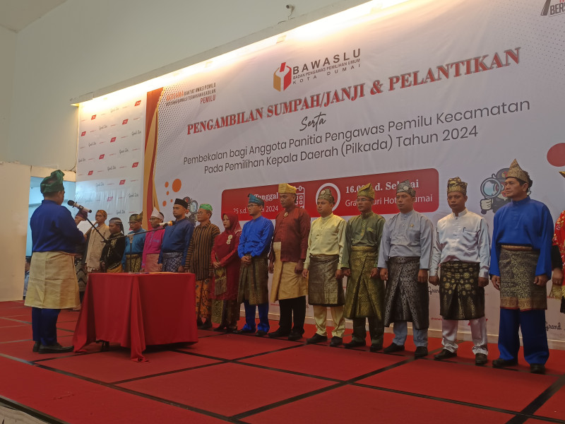 Dandim 0320/Dumai Sampaikan Ucapan Selamat Atas Pelantikan 21 Panwascam Kota Dumai