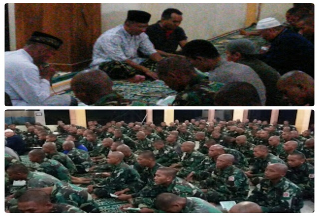 Mantap...!!! Prajurit Puslatpur Marinir Purboyo Sambut Tahun Baru 2017 Dengan Do'a Bersama