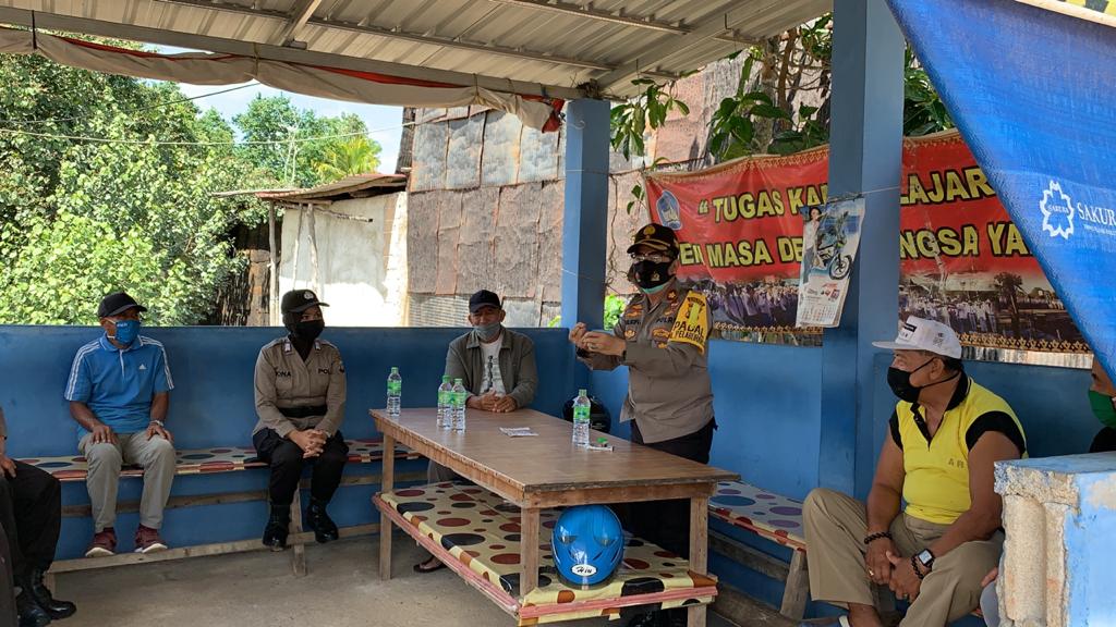 Polsek Kawasan Pelabuhan Sri Bintan Pura Gencar Berikan Himbauan Guna Pencegahan Covid - 19