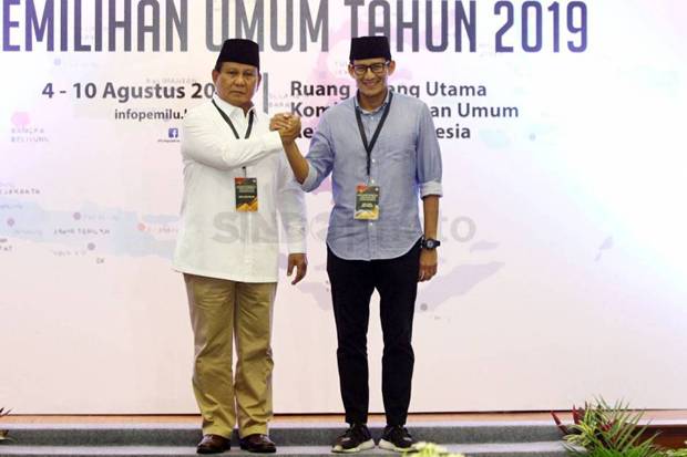 Gelar Prabowo-Sandi tak Dicantumkan di Iklan KPU