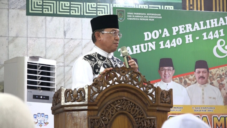 Bupati Inhil Ikuti Pembacaan Doa Peralihan Tahun 1440 H-1441 H