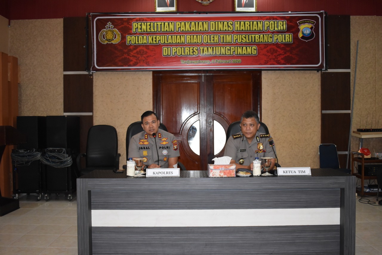 Pakaian Dinas Harian di Polres Tanjungpinang Dilakukan Penelitian