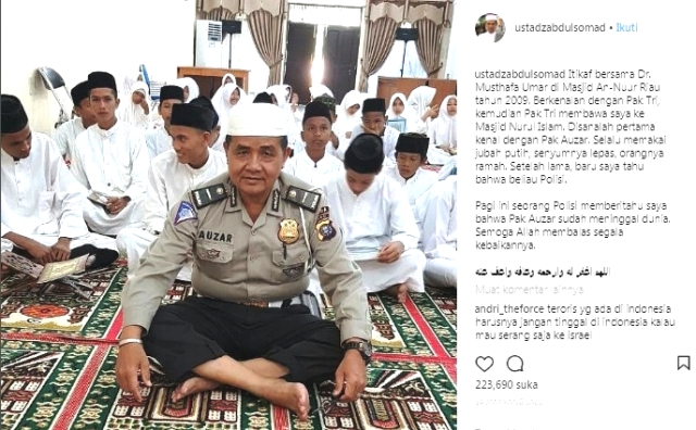 Alm Ipda Auzar di Mata Abdul Somad
