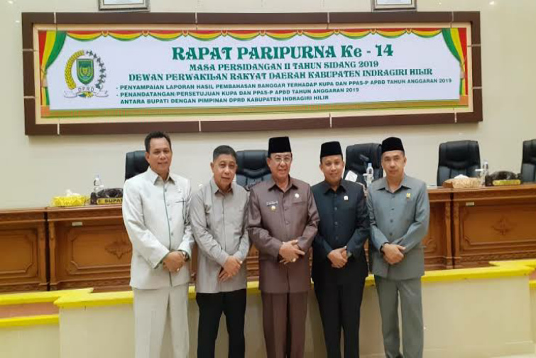Pemkab Inhil dan DPRD Setujui KUPA dan PPAS-P APBD Tahun Anggaran 2019