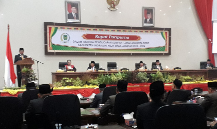 45 Anggota DPRD Inhil Periode 2019-2024 Resmi Dilantik