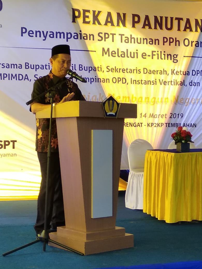 Wabup Inhil Hadiri Pekan Panutan Penyampaian SPT Tahunan PPh Pribadi Melalui E-Filling