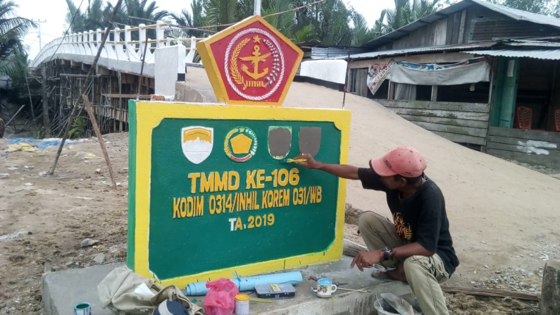 Tugu TMMD ke-106 Tahun 2019 Segera Rampung