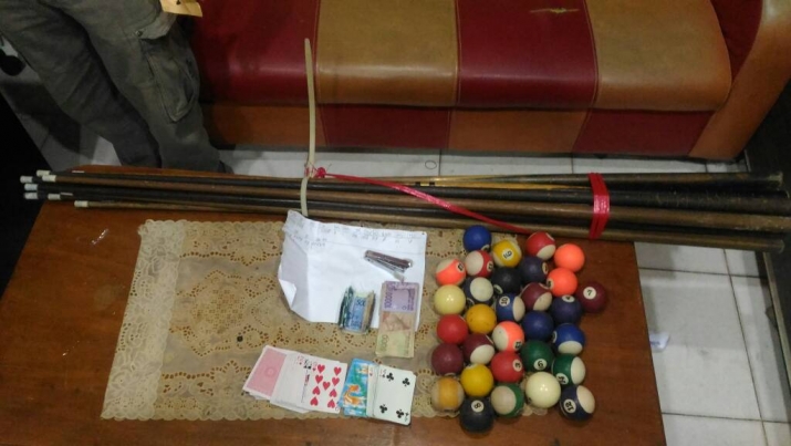Satreskrim Polres Inhu Tangkap Tersangka Judi Biliar