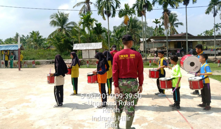 Satgas TMMD ke-106 Kodim 0314/Inhil Sempatkan Pelaksanaan Kompos bersama Siswa