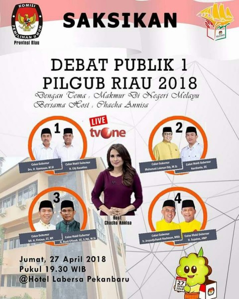 Jumat Ini, KPU Gelar Debat Kandidat Paslon Gubri