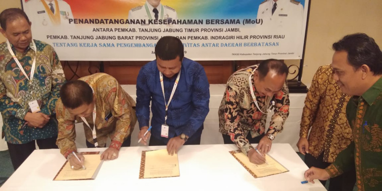 Pemkab Inhil Jalin Kerjasama dengan Pemkab Tanjab Barat dan Tanjab Timur