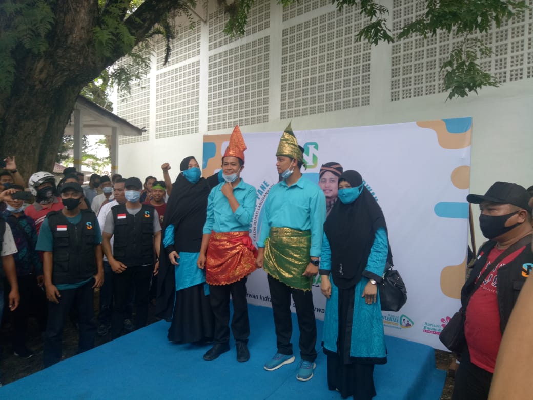 Bapaslon Suhari-Irwan Jadi Pendaftar Kedua Ke Kantor KPU Labuhanbatu