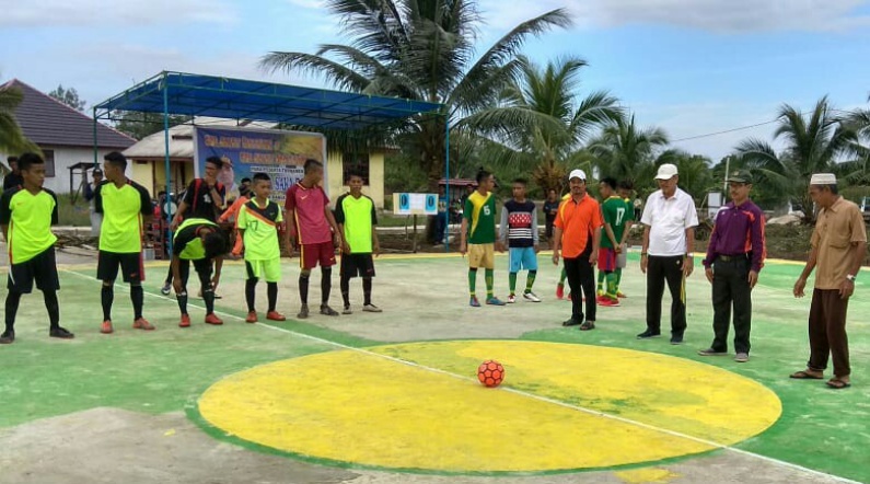 HUT RI Ke-73, Pemdes Saka Rotan Gelar Turnamen Futsal