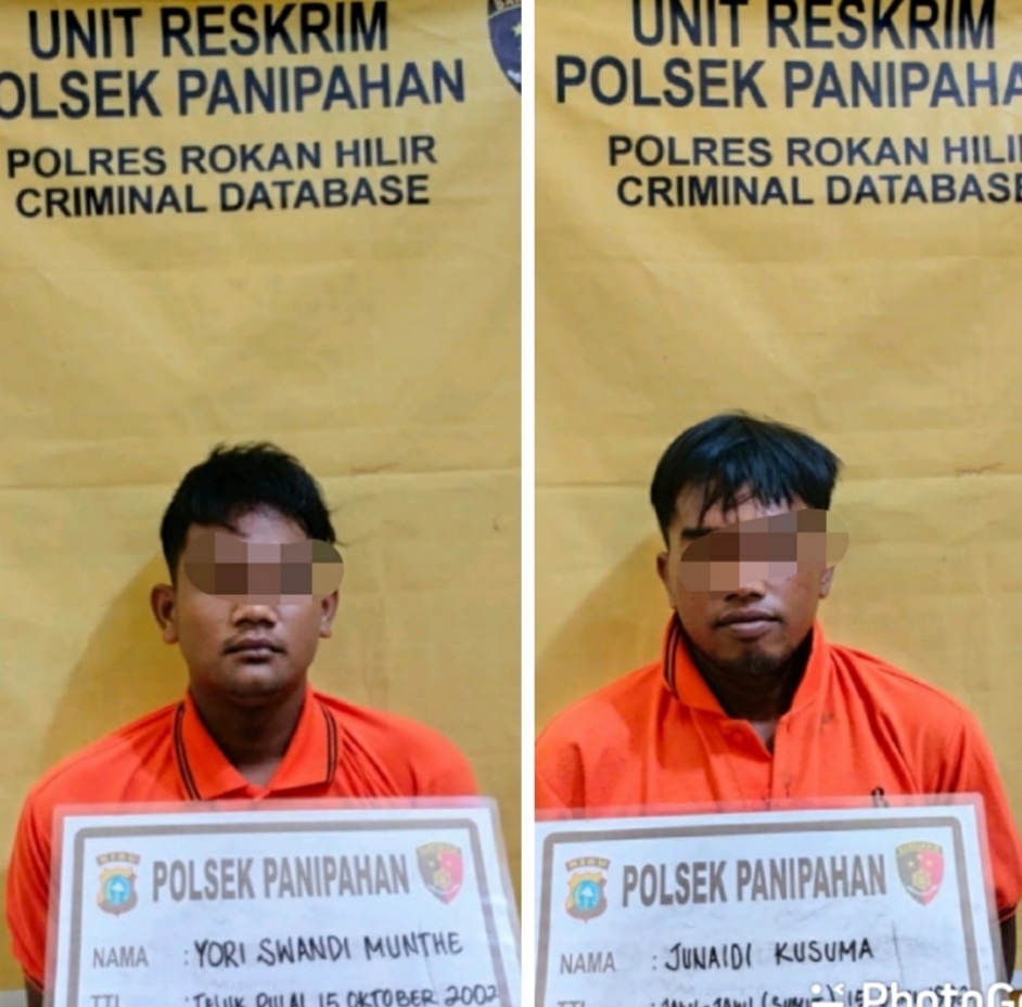 Duet Maling Motor Berakhir di Sel Tahanan Polsek Panipahan