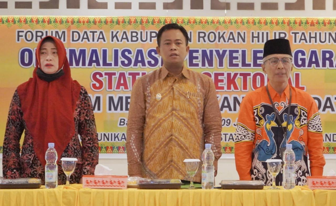 Diskominfotiks Rohil Gelar Forum Data Penyelenggaraan Statistik Sektoral