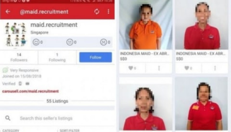 Di Situs Carousell Singapura, TKW Asal Indonesia Dijual Seperti Barang