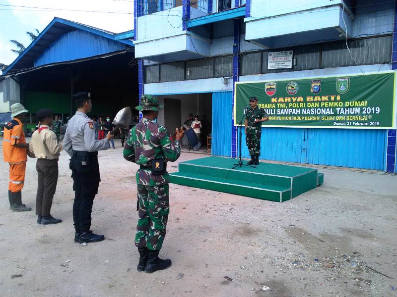 Sempena HPSN 2019, Kodim 0320/Dumai Bersama TNI, Polri dan Pemko Dumai Gelar Karya Bakti