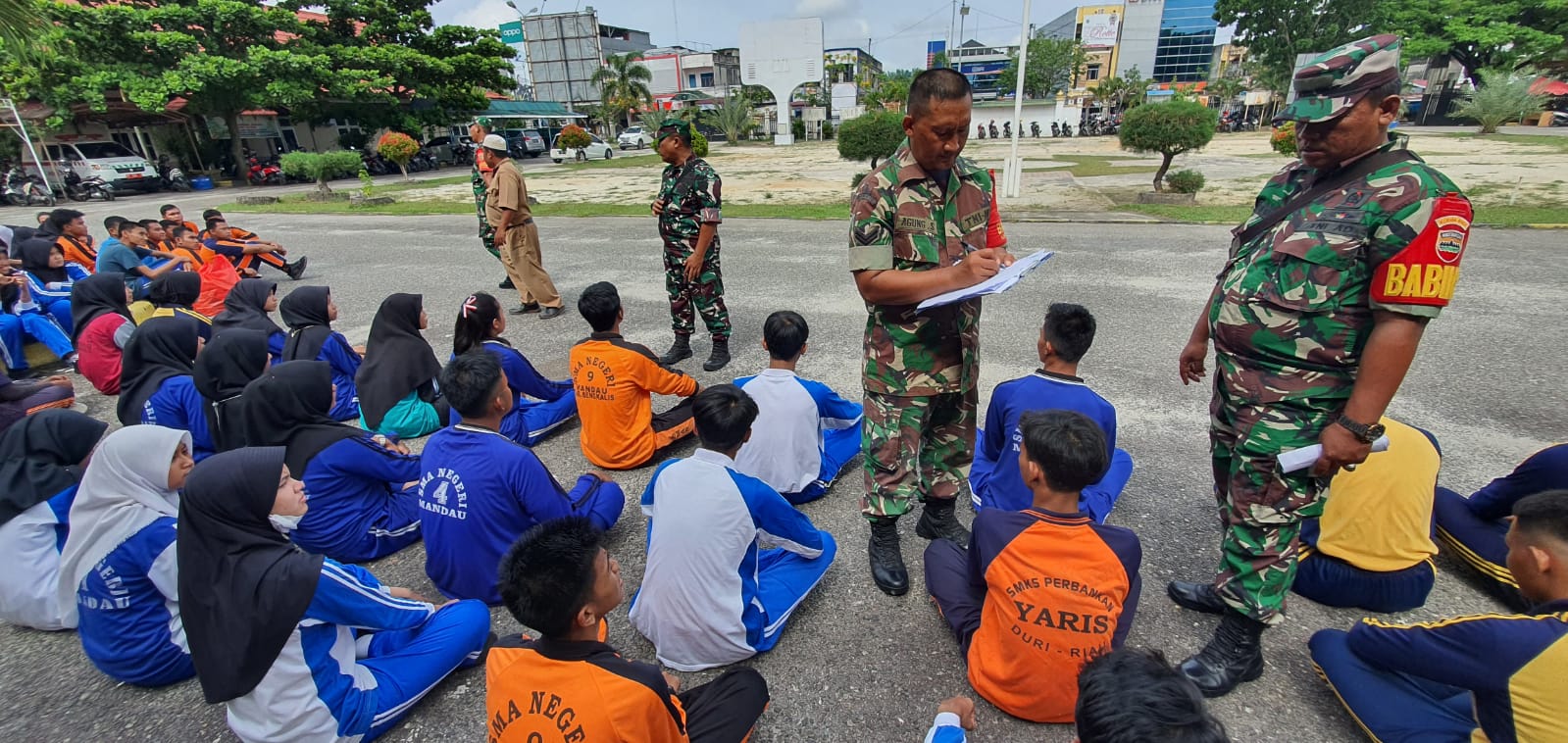 Koramil 03 Mandau Seleksi Puluhan Siswa-Siswi Untuk Paskibra Dirgahayu RI Ke 77