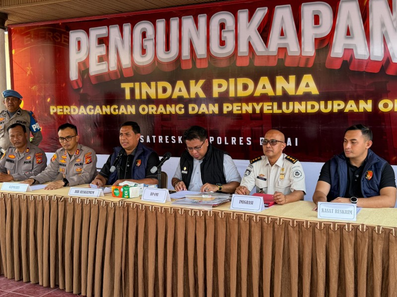 Press Rilis Polres Dumai Terkait Hasil Pengungkapan PMI Illegal