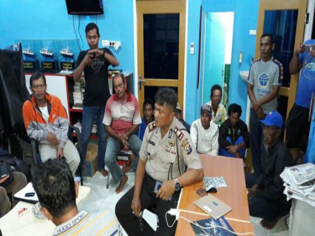 Kapal Nelayan Jaring Batu Beroperasi di Selat Bengkalis Ditangkap