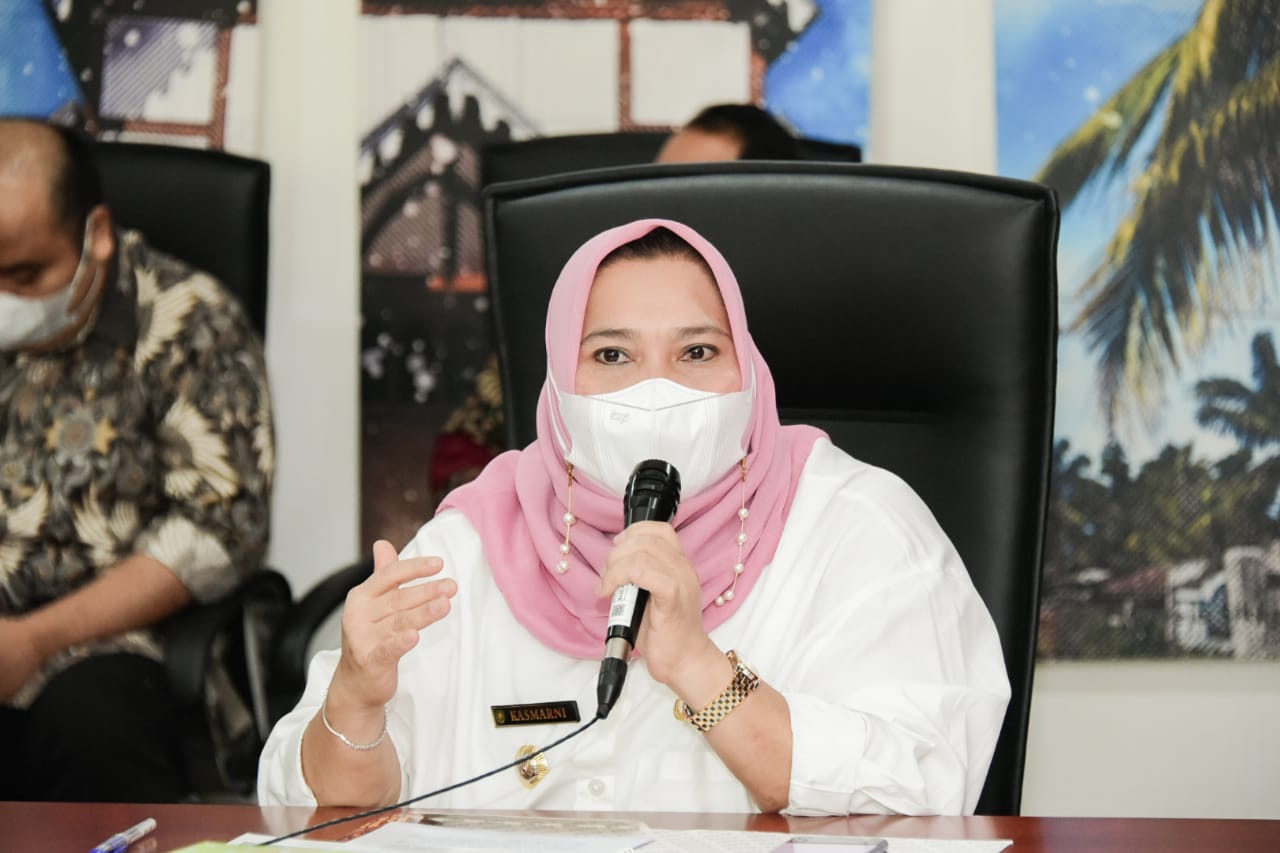 Untuk Pembangunan Negeri Junjungan, Bupati Kasmarni Gencar Gait Anggaran Pusat
