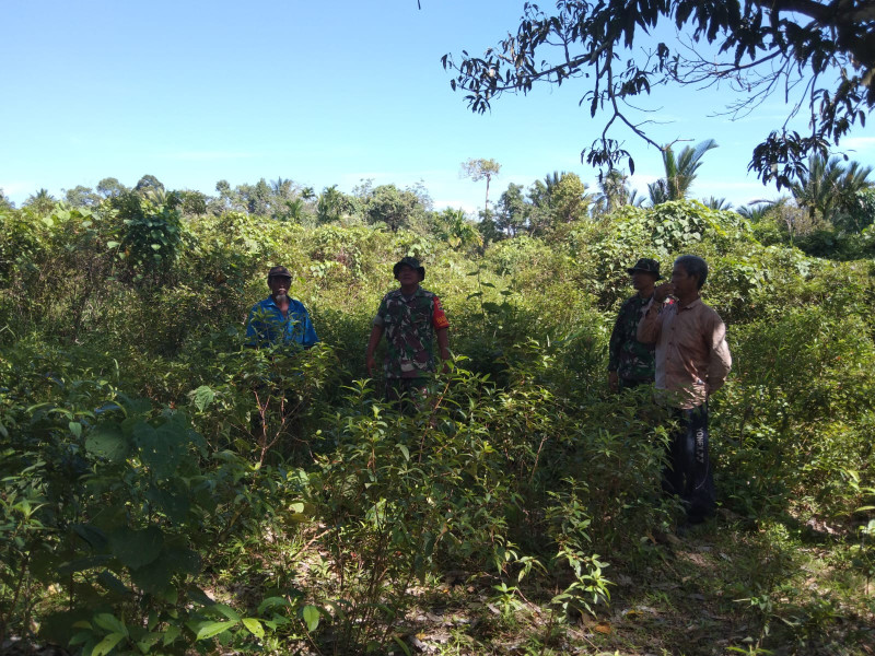Pelda A Nababan dan Kopda Ricko Laksanakan Monitoring Wilayah
