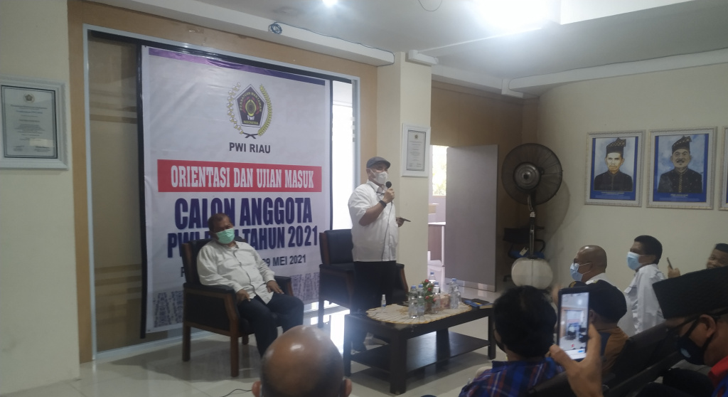 Zulmansyah Resmi Buka Orientasi dan Ujian Masuk Calon Anggota PWI Riau Tahun 2021