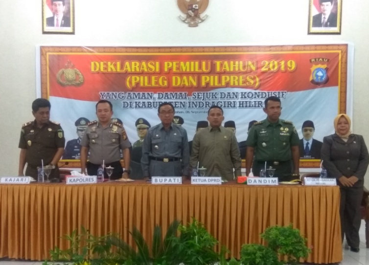 Inhil Deklarasikan Pemilu Damai Tahun 2019