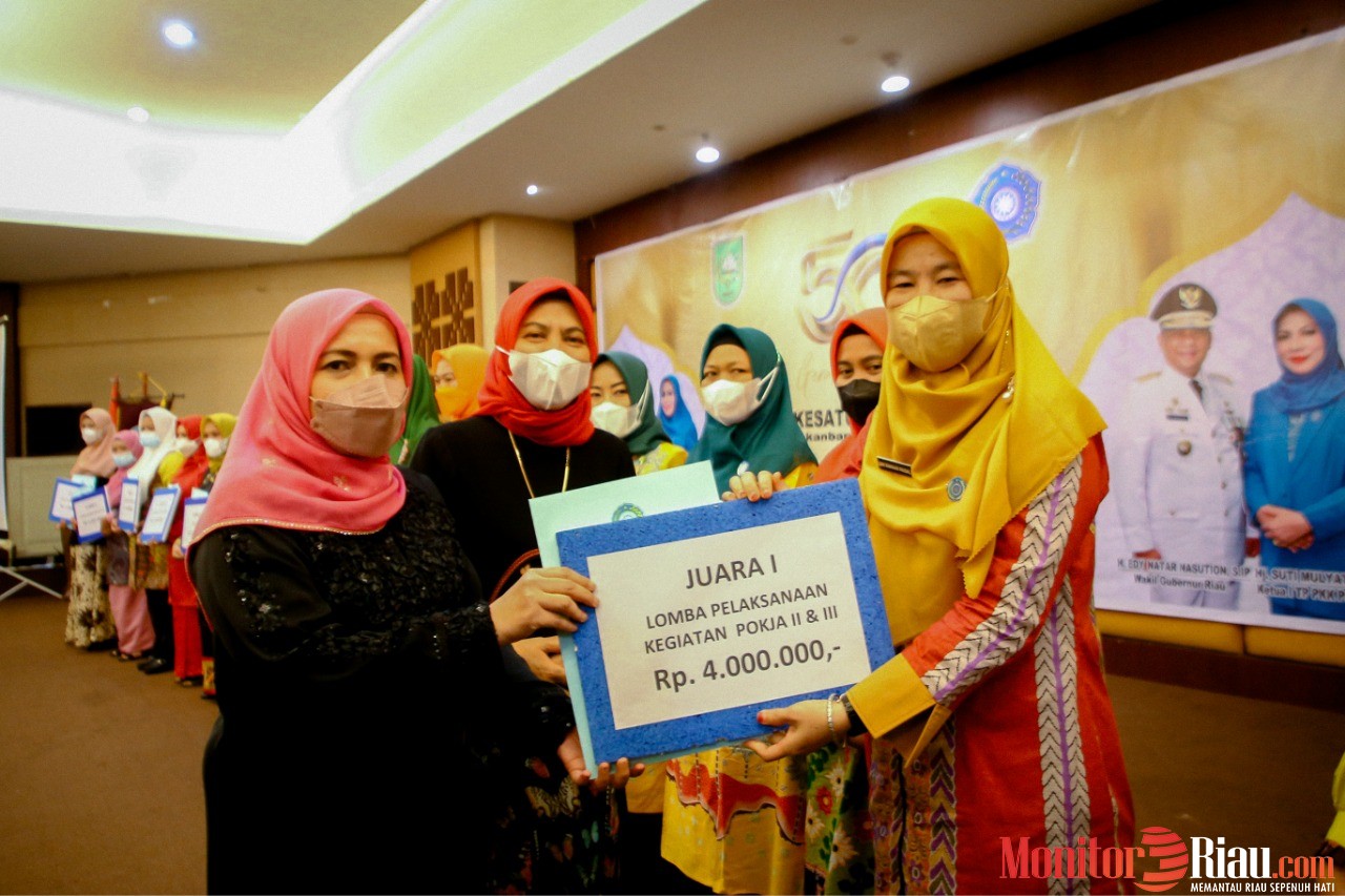 TP PKK Kota Dumai Raih Juara I Pada HKG ke 50 dan Jambore PKK Tingkat Provinsi Riau